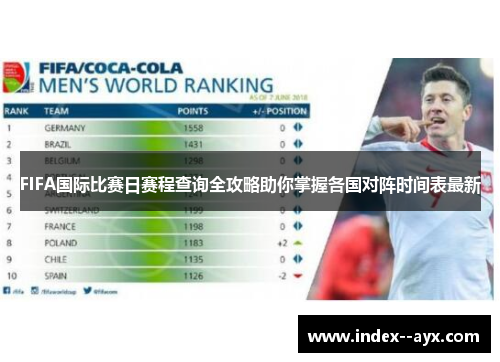 FIFA国际比赛日赛程查询全攻略助你掌握各国对阵时间表最新